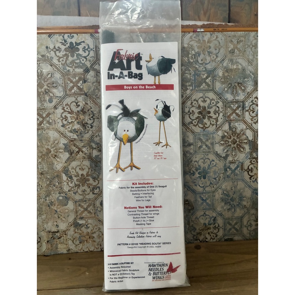 VTG Hawthorn Needles & Butterfly Wings Fabric Art In-A-Bag Seagull Kit 03103